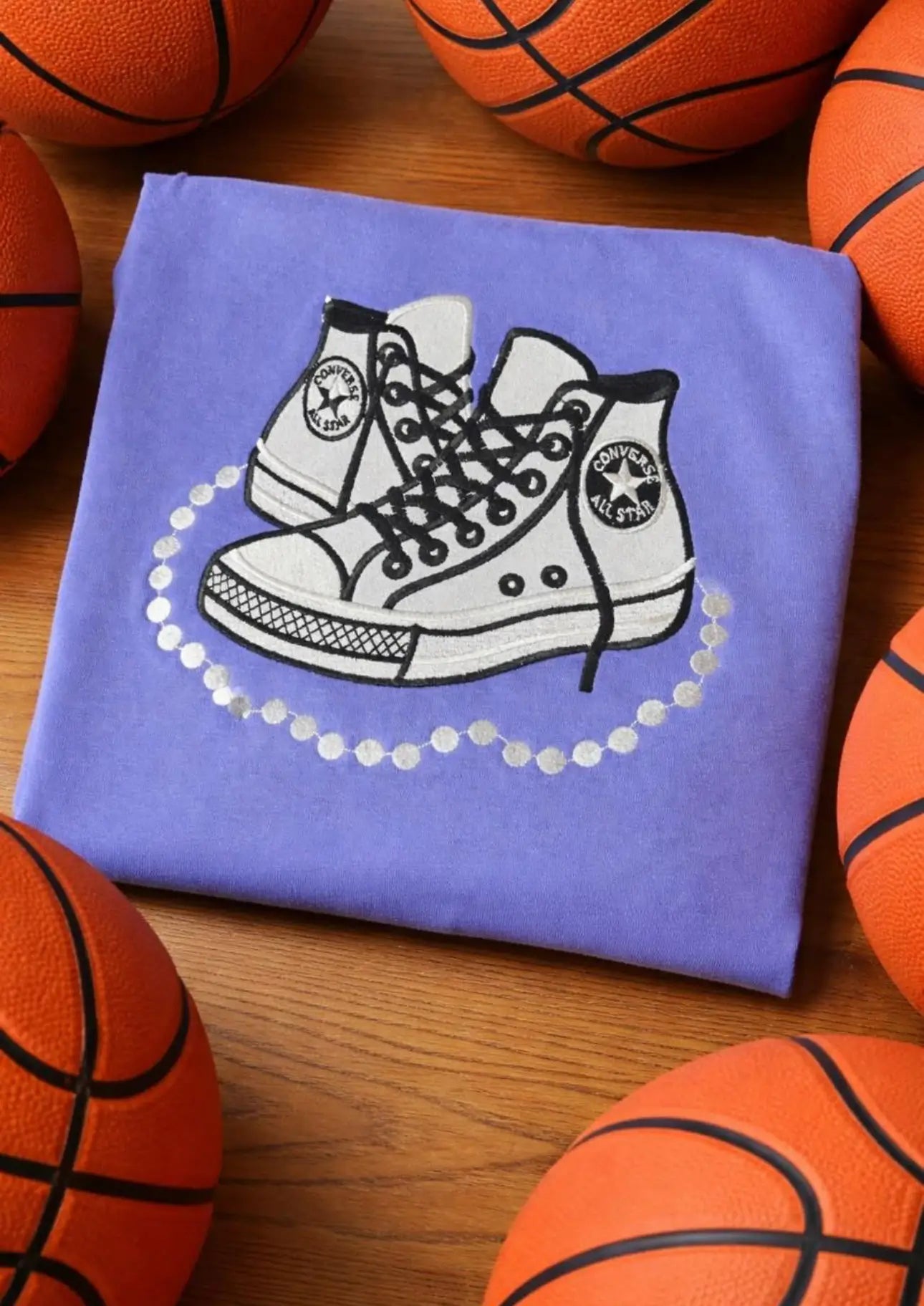 CONVERSE BASKETBALL SHOES... EMBROIDERY