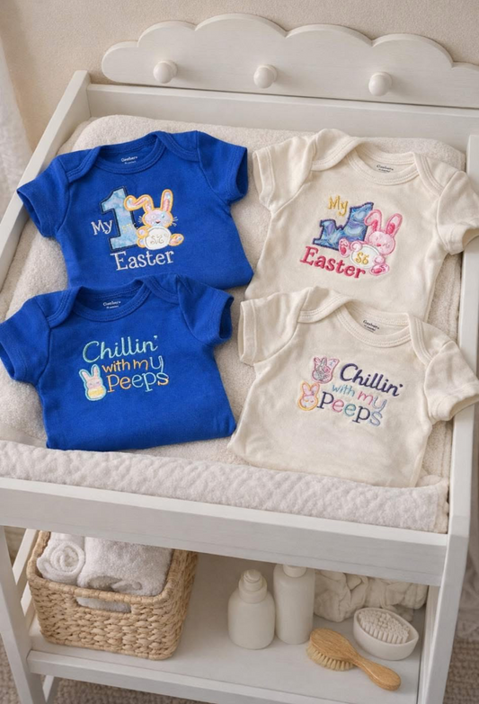 BABY ONESIES CHOOSE YOUR STYLE... EMBROIDERY