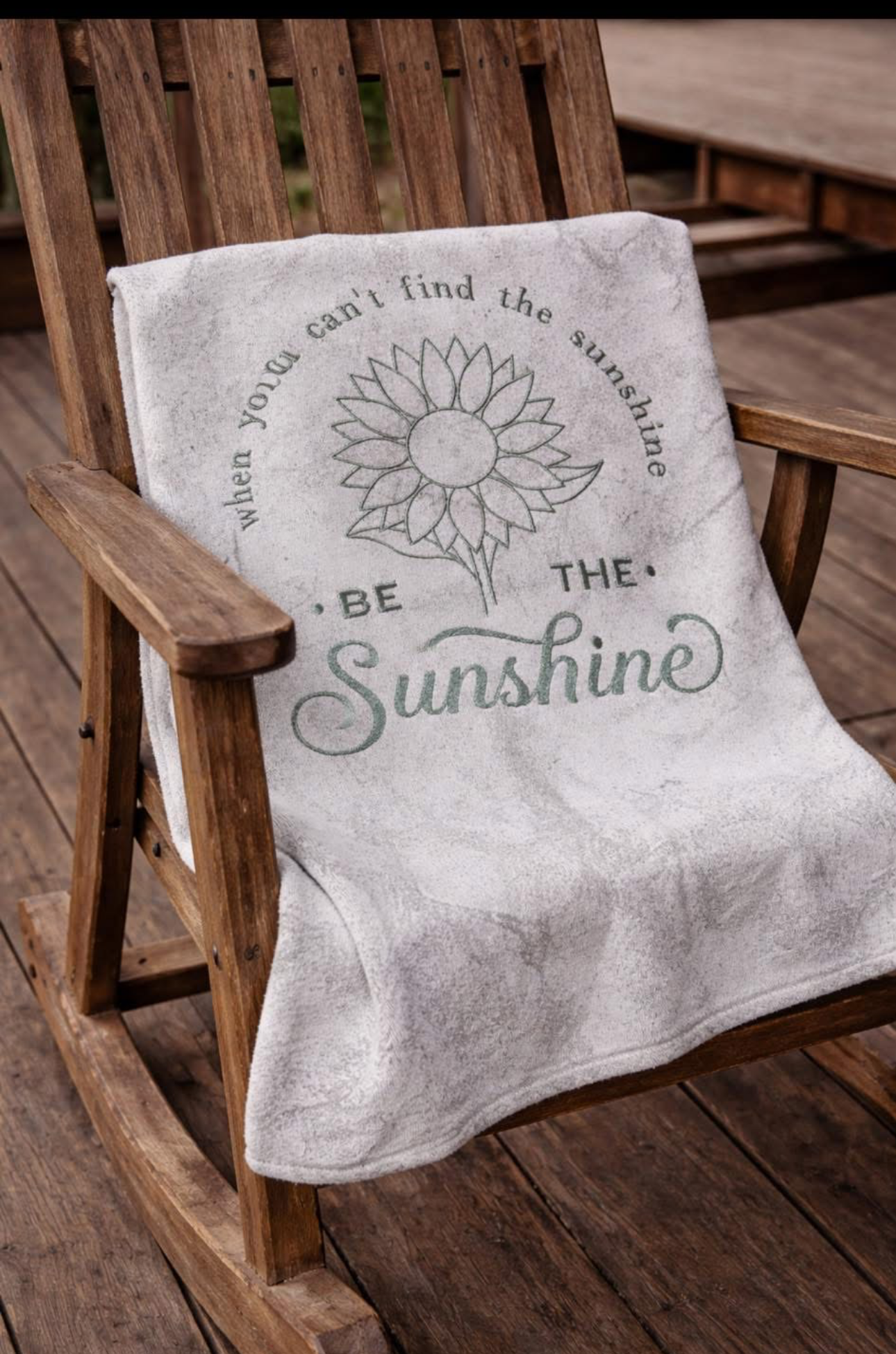 BE THE SUNSHINE THROW BLANKET... EMBROIDERY