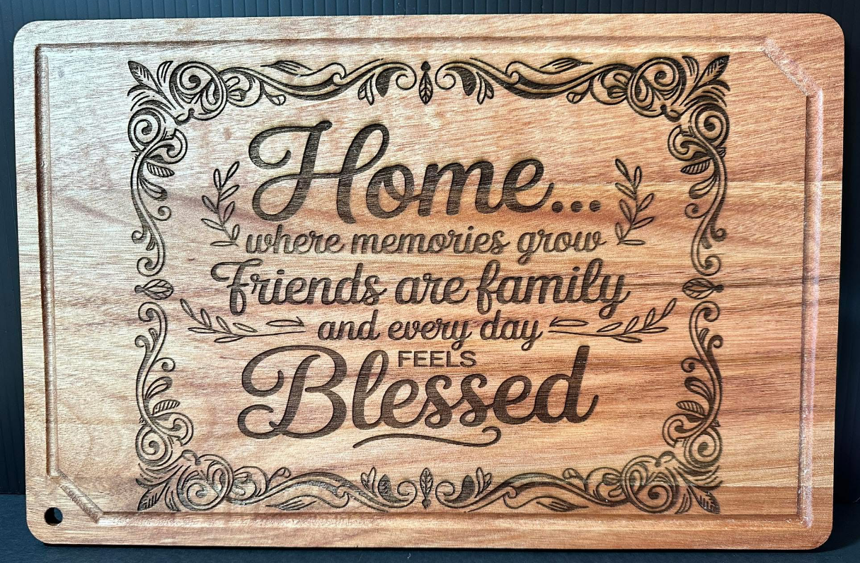 BLESSED HOME CUTTING BOARD...
