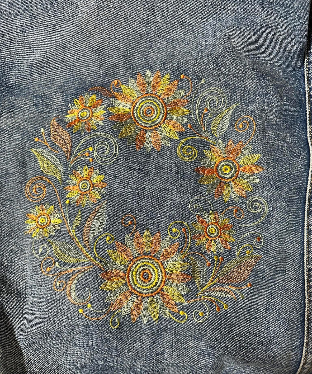 BLUE JEAN JACKET... EMBROIDERY