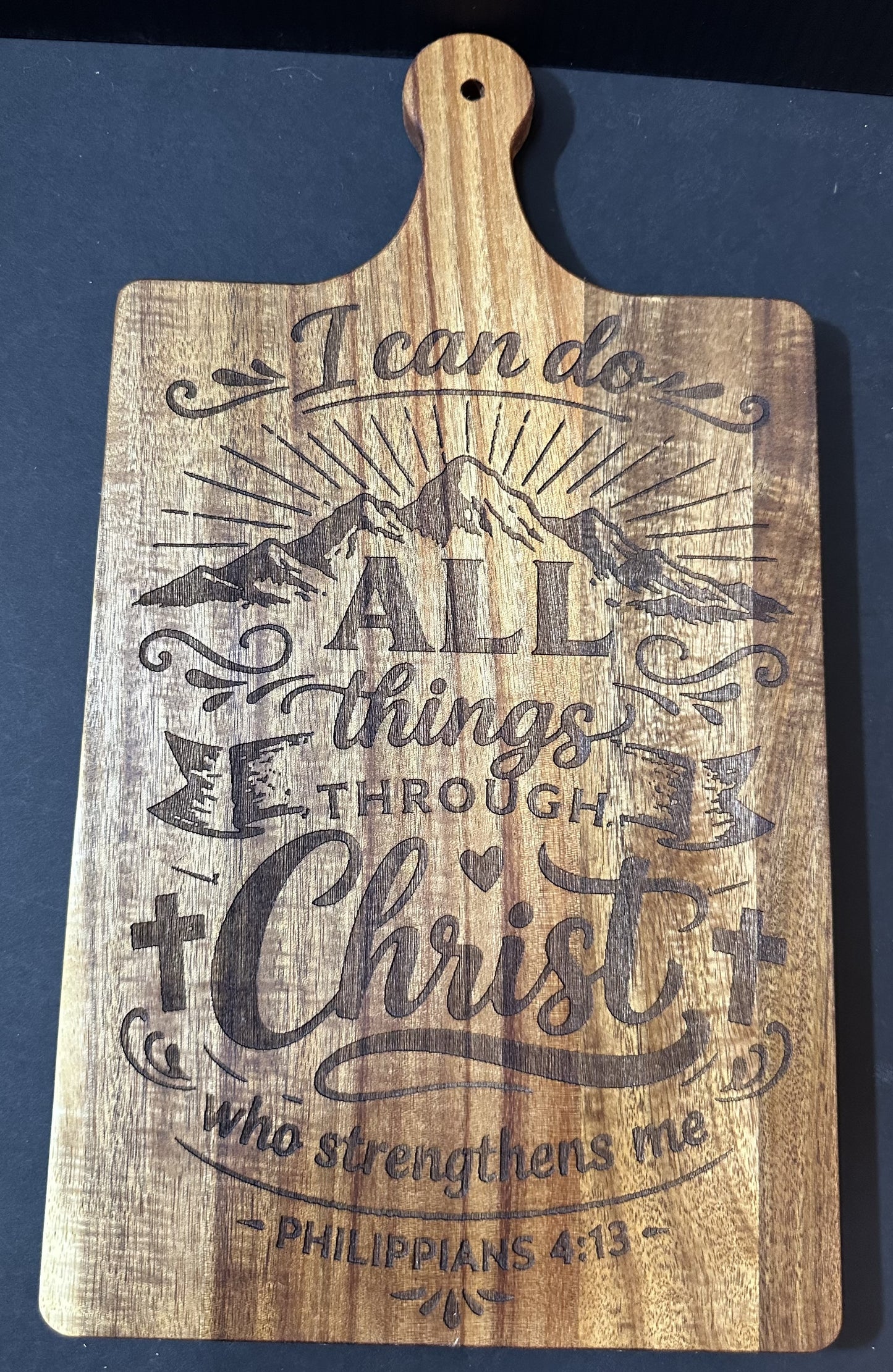 CAN DO ALL THINGS THROUGH CHRIST... LASER ENGRAVING