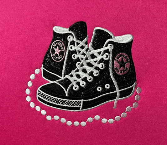 CONVERSE BASKETBALL SHOES... EMBROIDERY