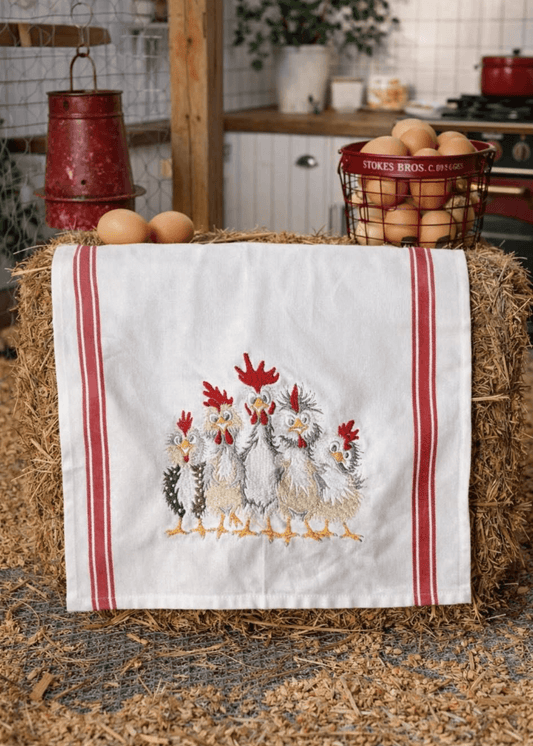 KITCHEN CUP TOWEL... EMBROIDERY