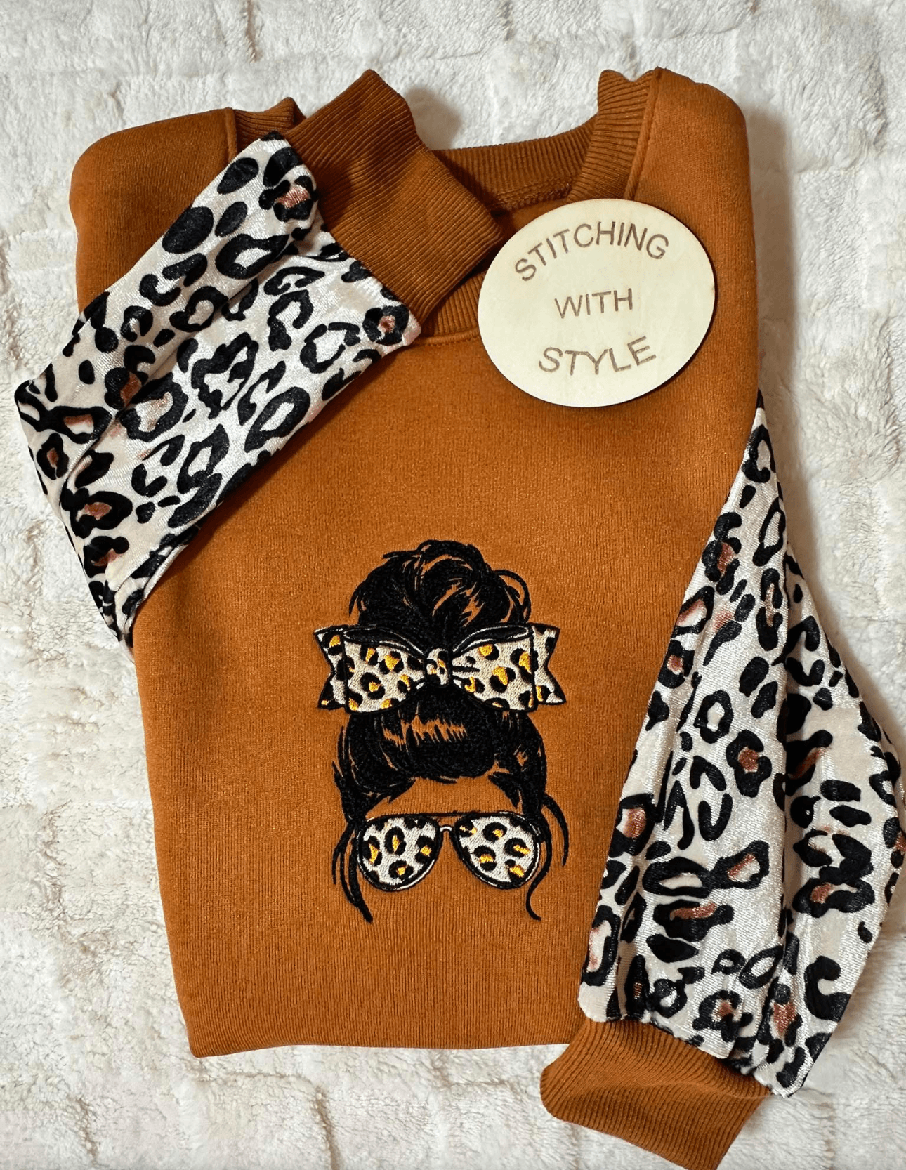 LEOPARD COOL GIRL KIDS SHIRT... EMBROIDERY