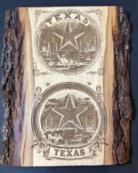 LONE STAR TEXAS WOOD DECOR... LASER ENGRAVING