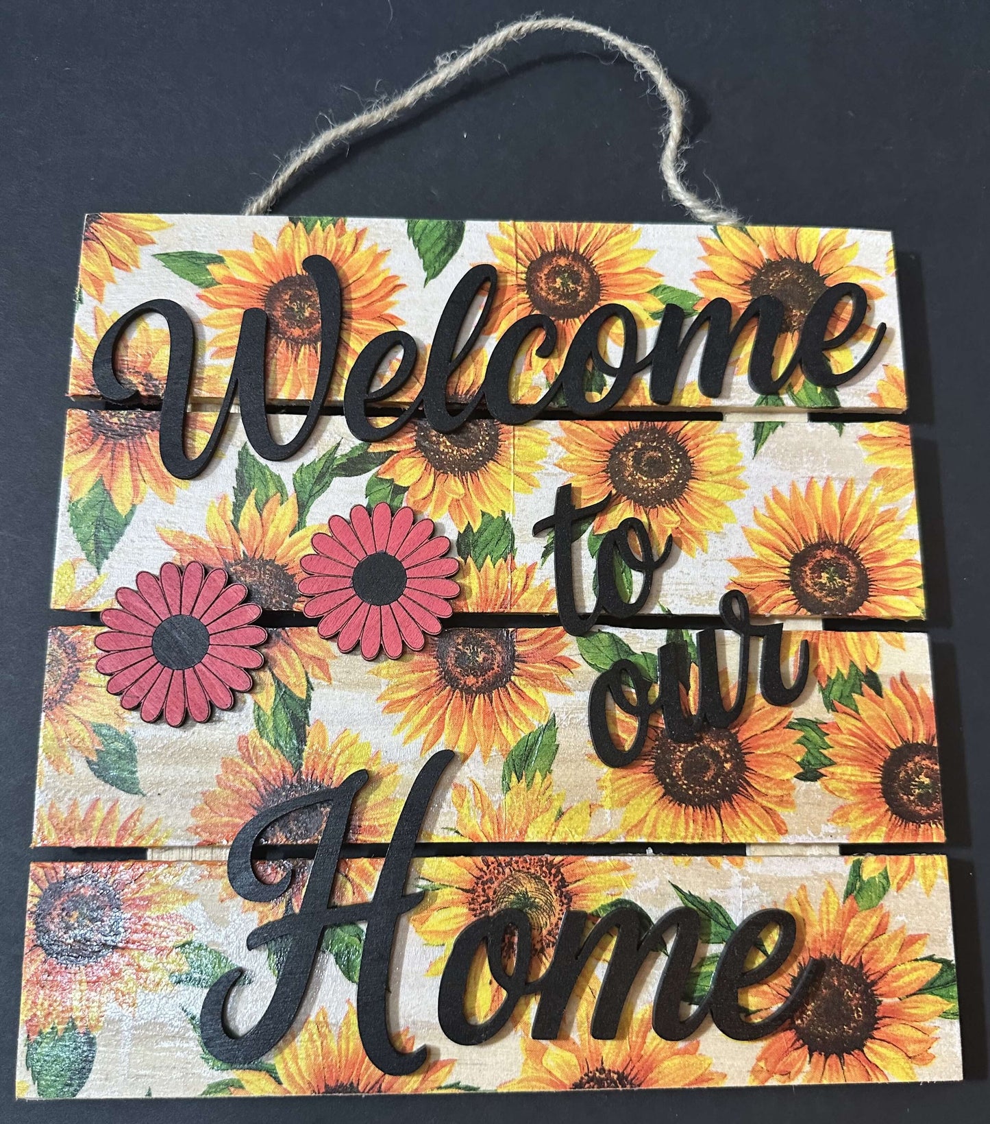 SUNFLOWERS WELCOME TO OUR HOME SIGN... CRAFTS
