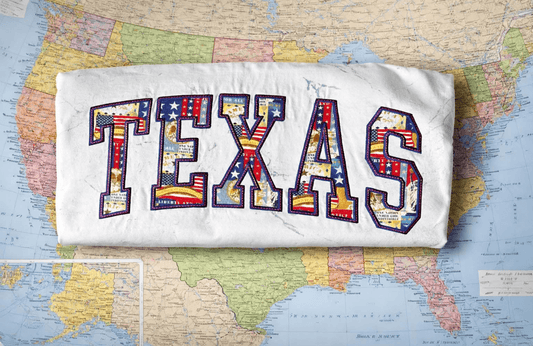 TEXAS BEST APPLIQUE SHIRT... EMBROIDERY
