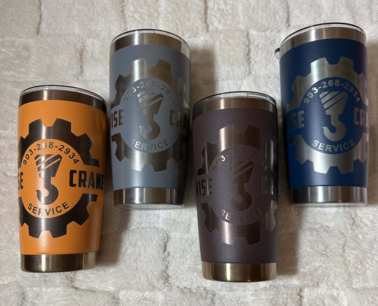 TUMBLERS BUSINESS LOGO 20oz... LASER ENGRAVING