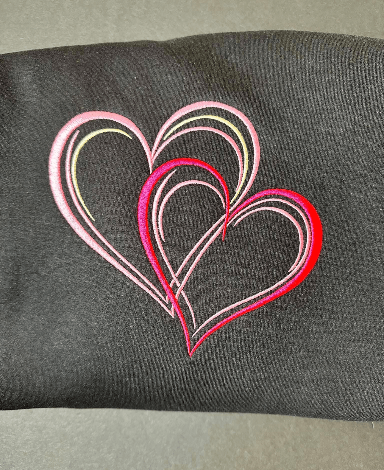 TWO HEARTS LOVE EACH OTHER... EMBROIDERY